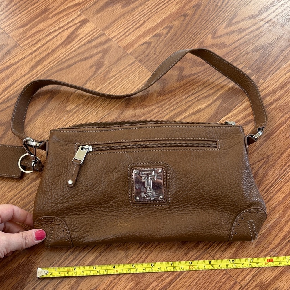 Tignanello Tan Leather Shoulder Bag